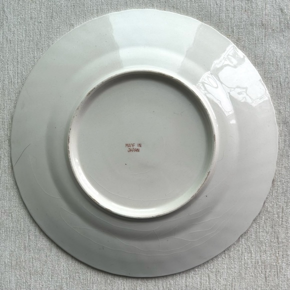 (2) [RARE] vintage ironstone blue transferware dinner plates JAPAN blue willow - Picture 3 of 5